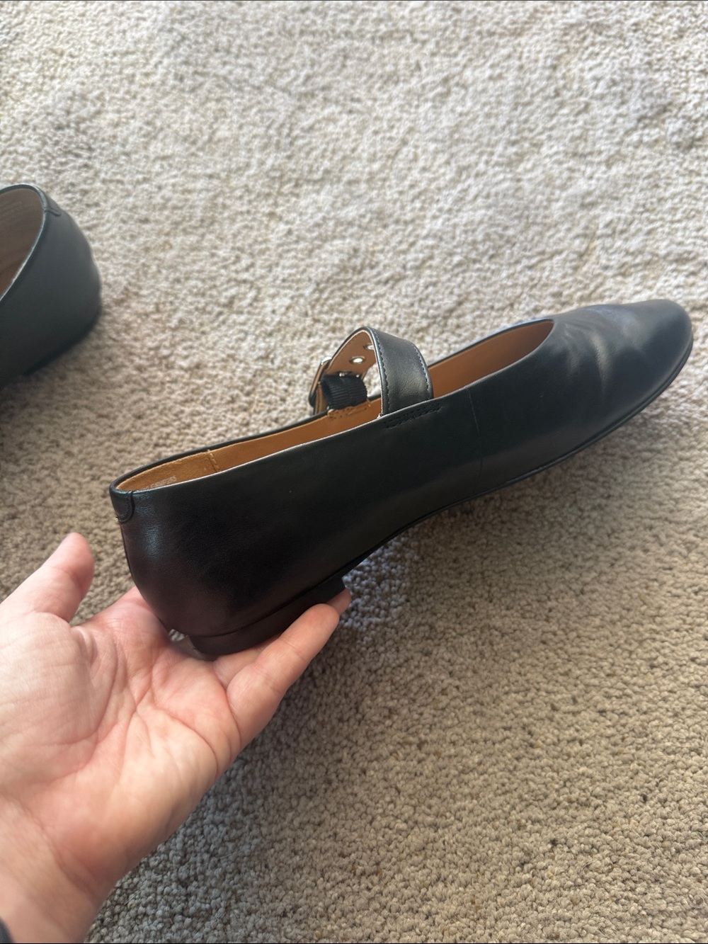 Madewell Black Grommet Mary Jane Flats - Size 7 - Picture 5 of 8